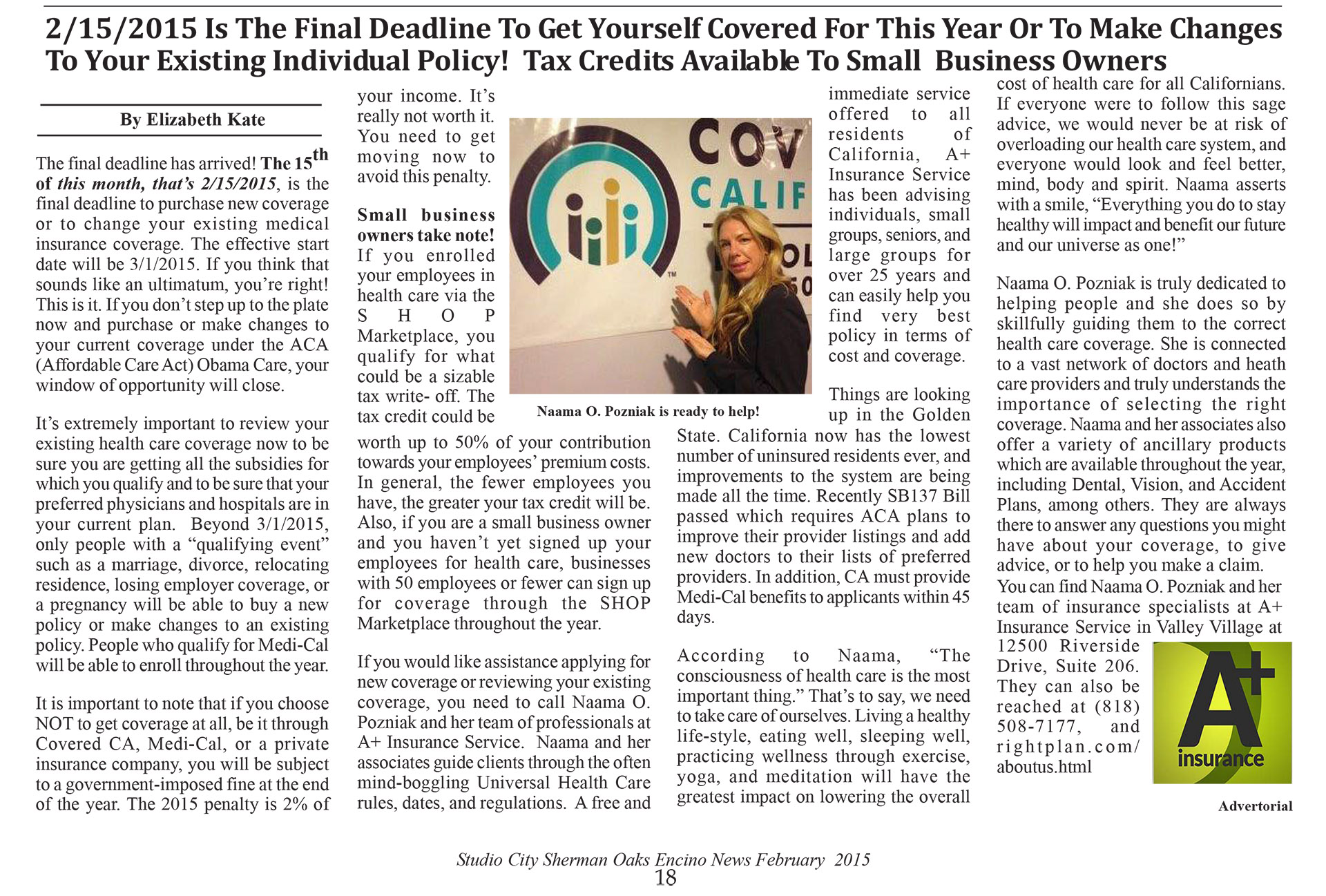 Feb 15th Open Enrollment Deadline